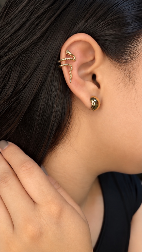 Ear Cuff dorado serpiente