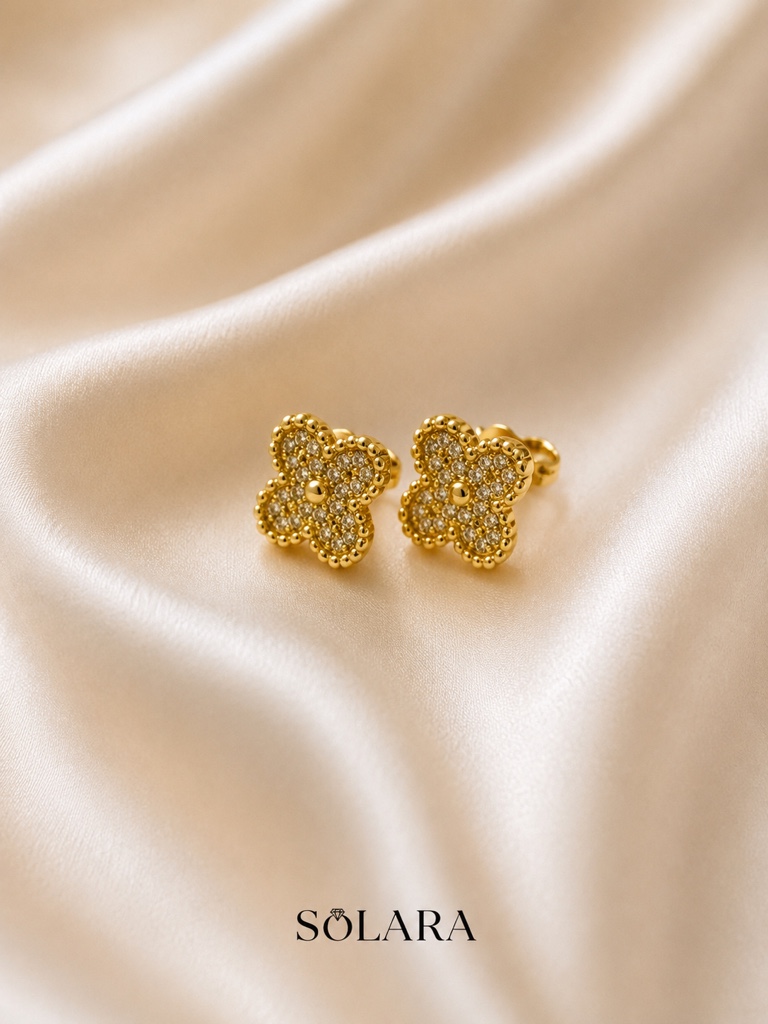 Aretes flor de 4