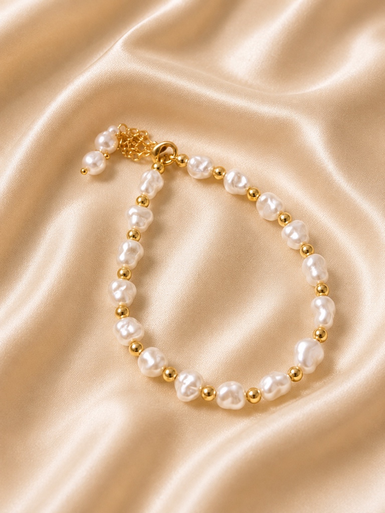 Pulsera de piedras blancas