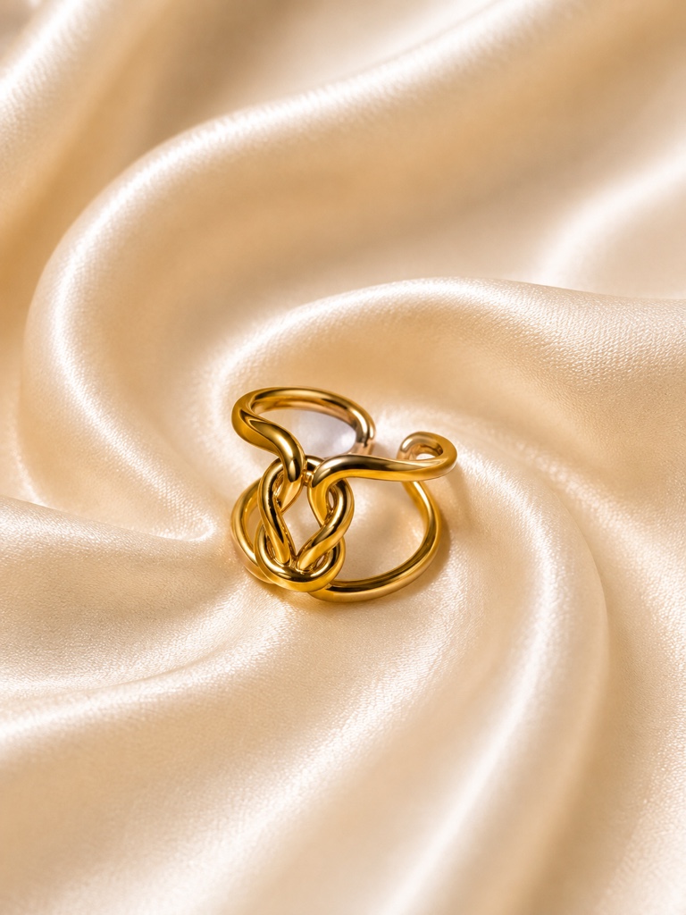 Anillo dorado nudo