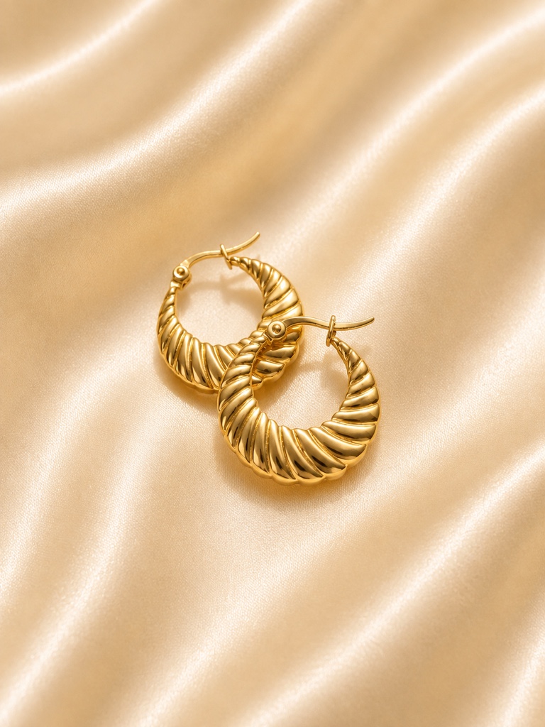 Aretes rosca líneas plano