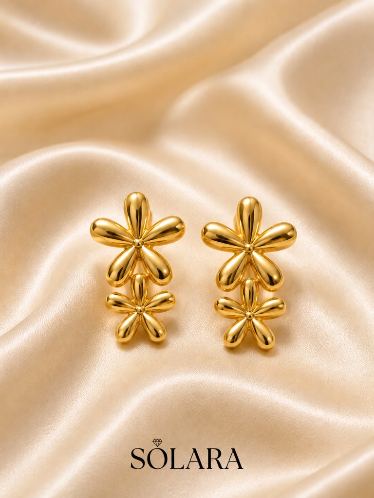 Aretes duo flor