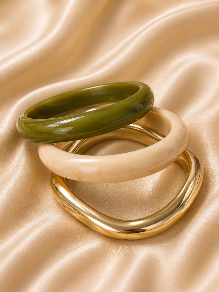 Set de brazaletes acrílicos