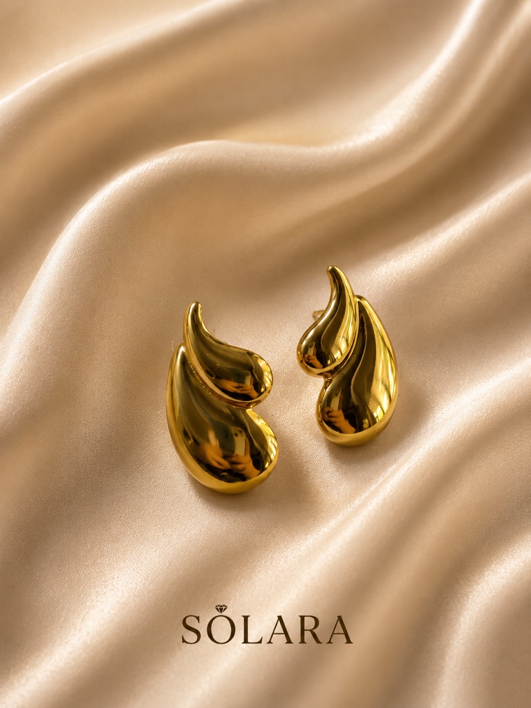 Aretes gota doble