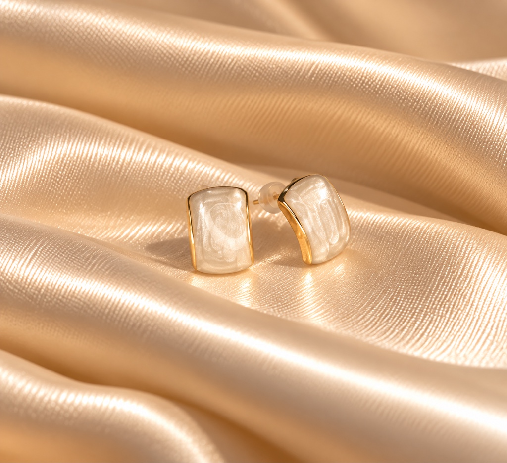Aretes marmoliados perqueños