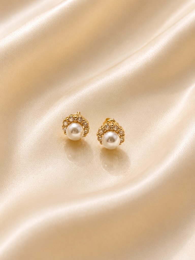 Aretes mini/perla blanca