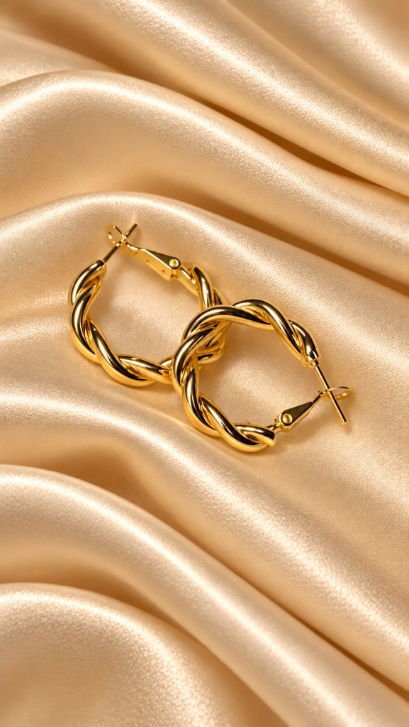 SOLARA aretes rosca trenzada