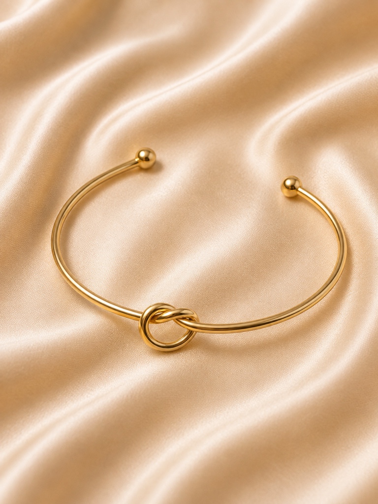 Brazalete dorado de nudo