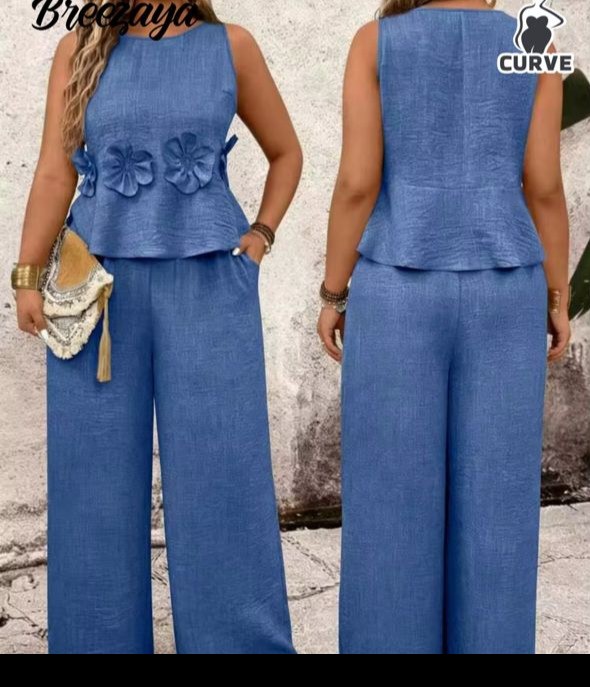 SHEIN conjunto azul curve