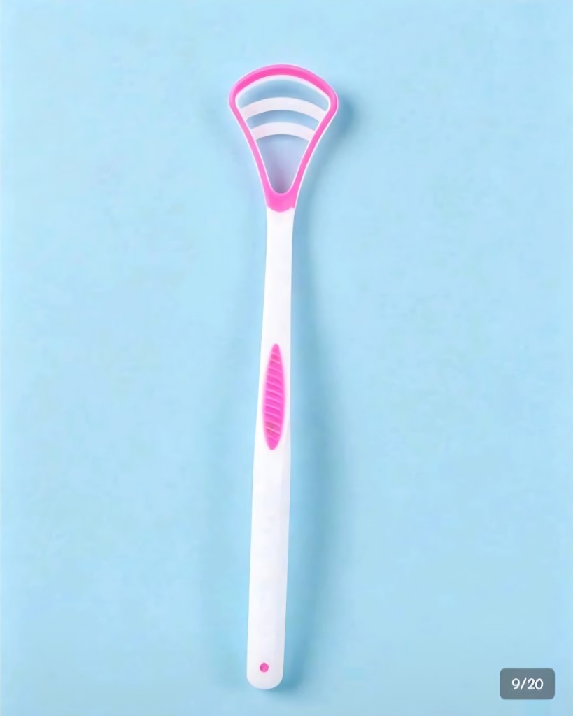 Raspador de lengua rosa