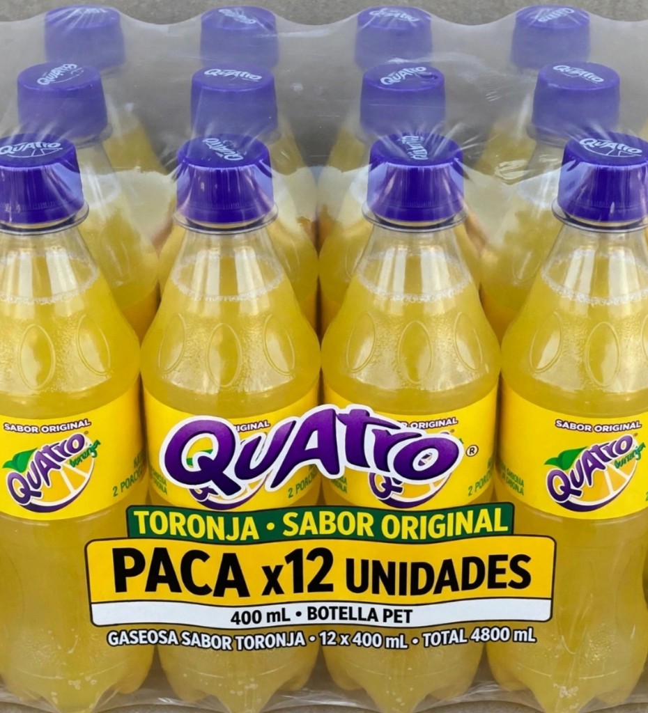 PACA DE QUATRO PET 400 ML X12