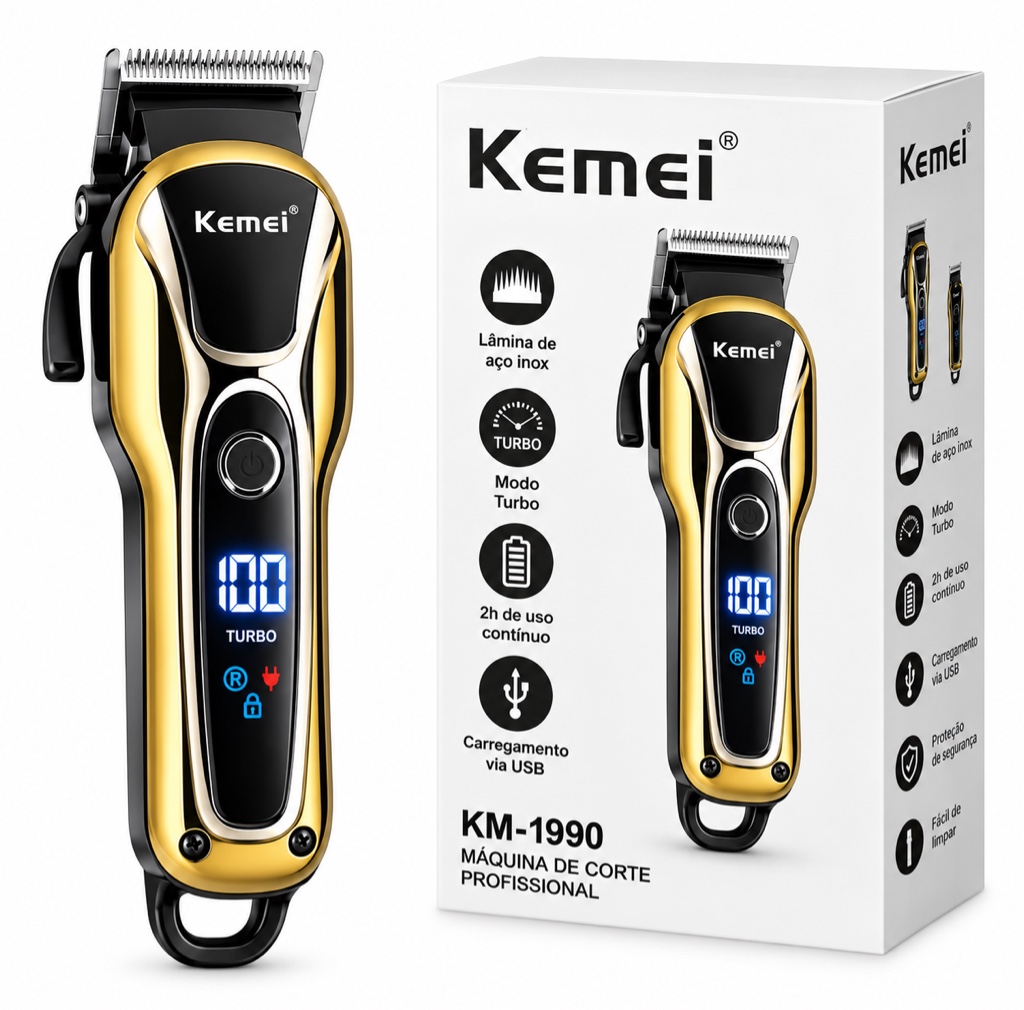 Máquina de cabelo Kemei KM-1990