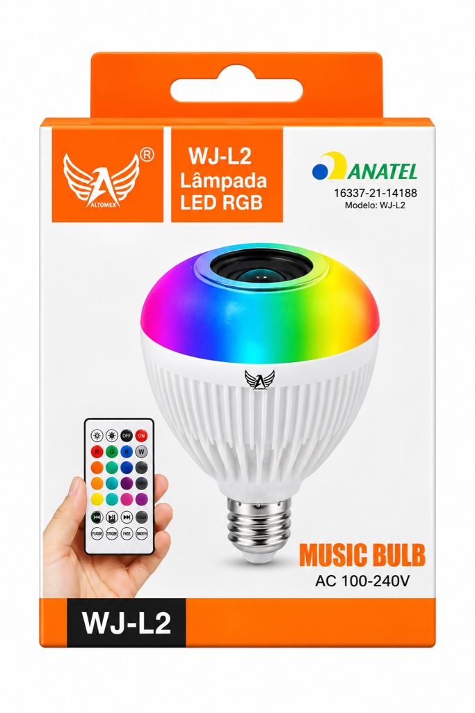 Lâmpada led com Bluetooth