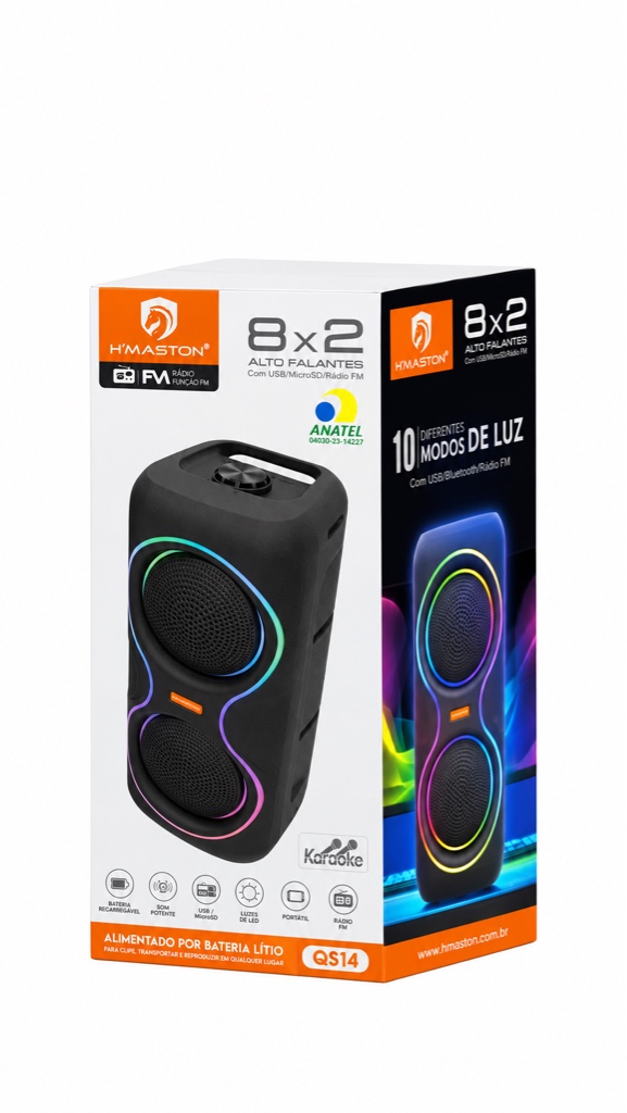CAIXA DE SOM HMASTON 8x2 QS14