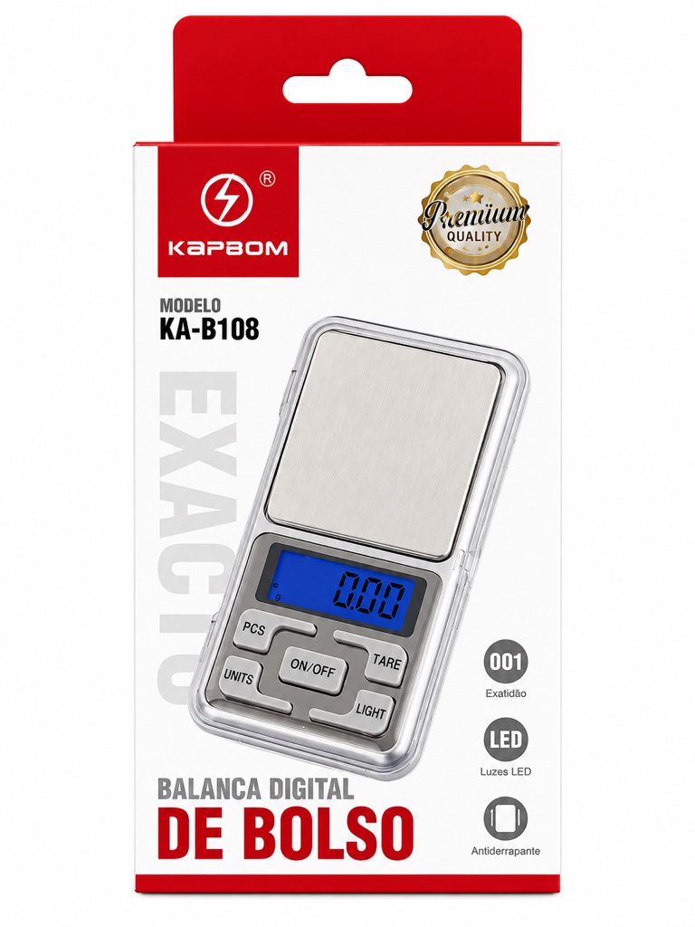 Balança Digital Bolso Kapbom Ka-B108