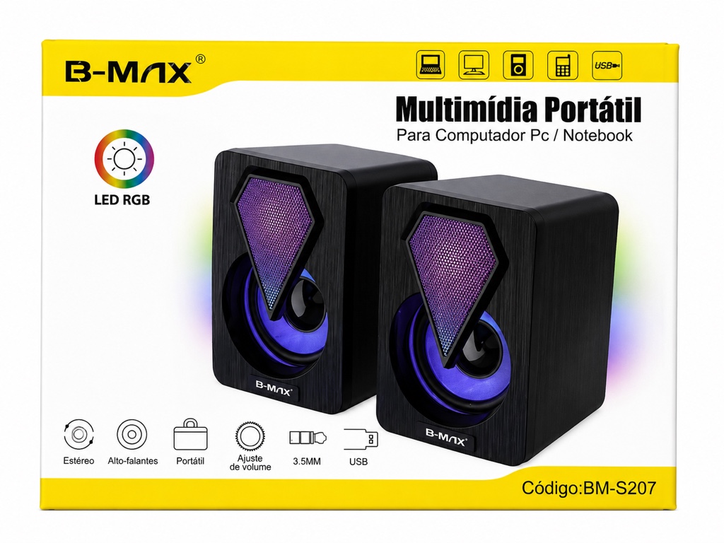 Caixa de Som P/ Notebook BM-S207