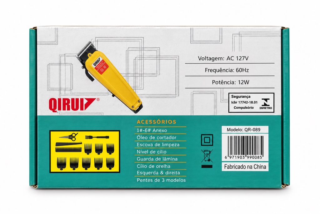 Máquina de corta cabelo profissional Qr-089