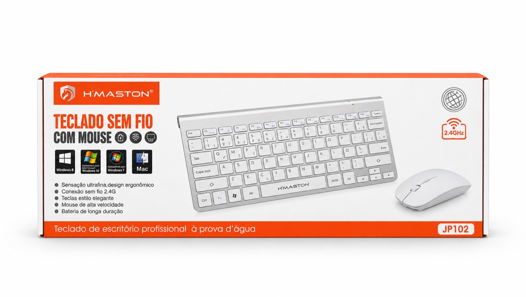 Teclado+mouse s/fio JP-202