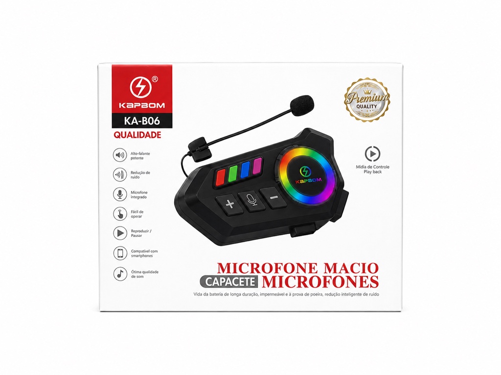 Fone C/ Microfone Capacete Kapbom KA-B06
