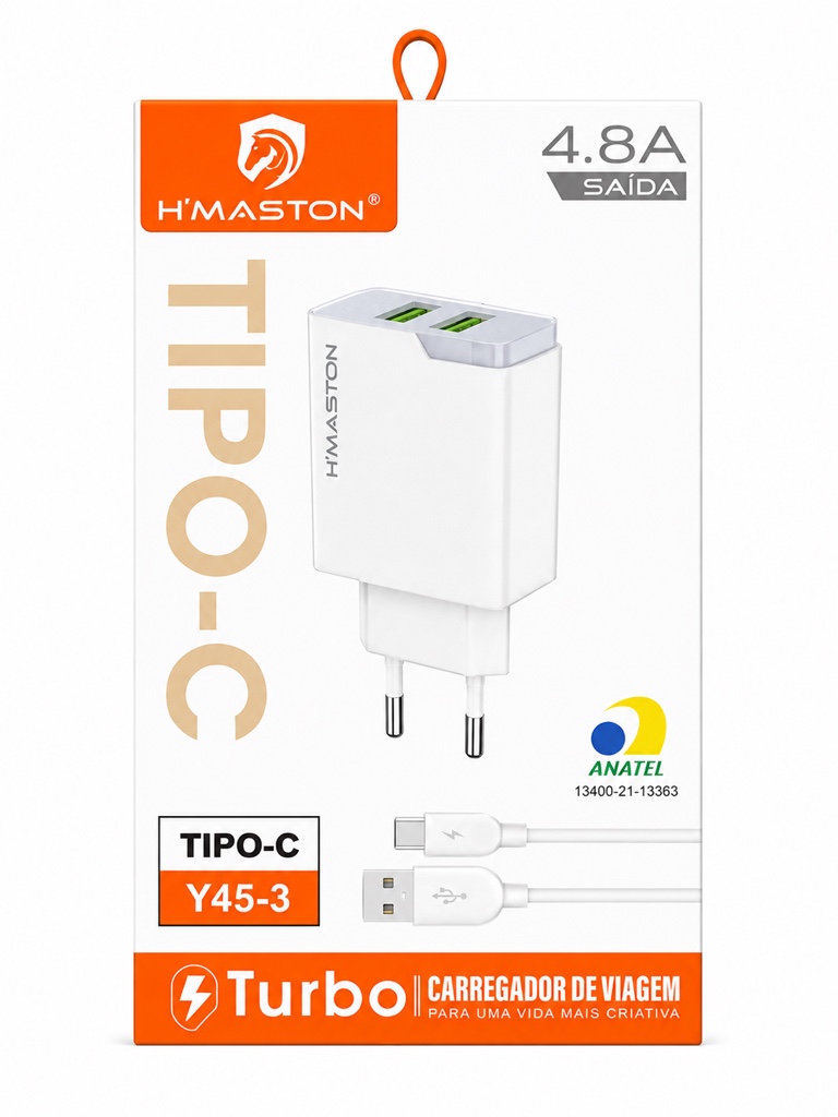 Carregador tipo c Y45-3 4.8A