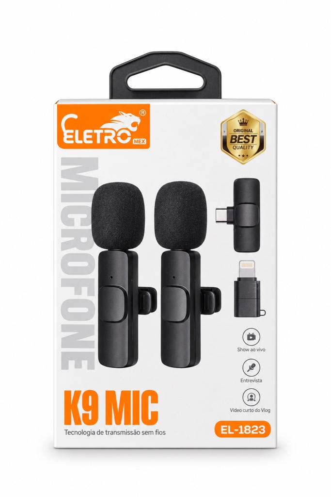 Microfone lapela El-1823 IOS/TipoC