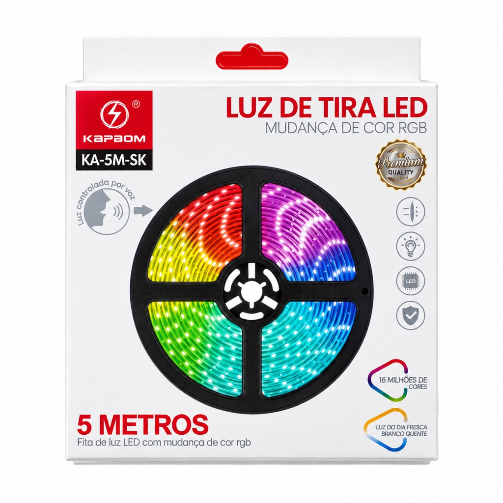 Fita de led 5metros kapbom