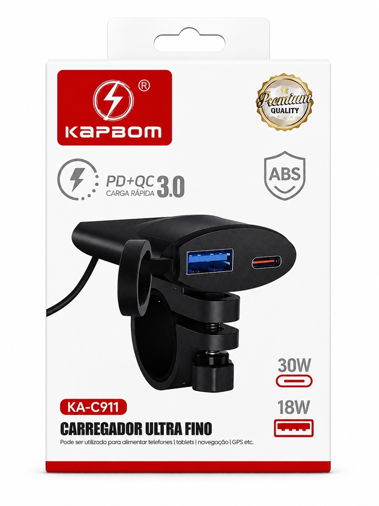 Carregador P/ Moto Kapbom Ka-C911