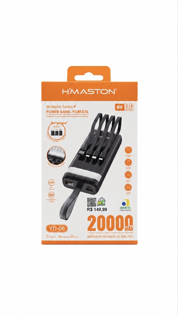 Power bank 20.000mah YD-06 hmaston