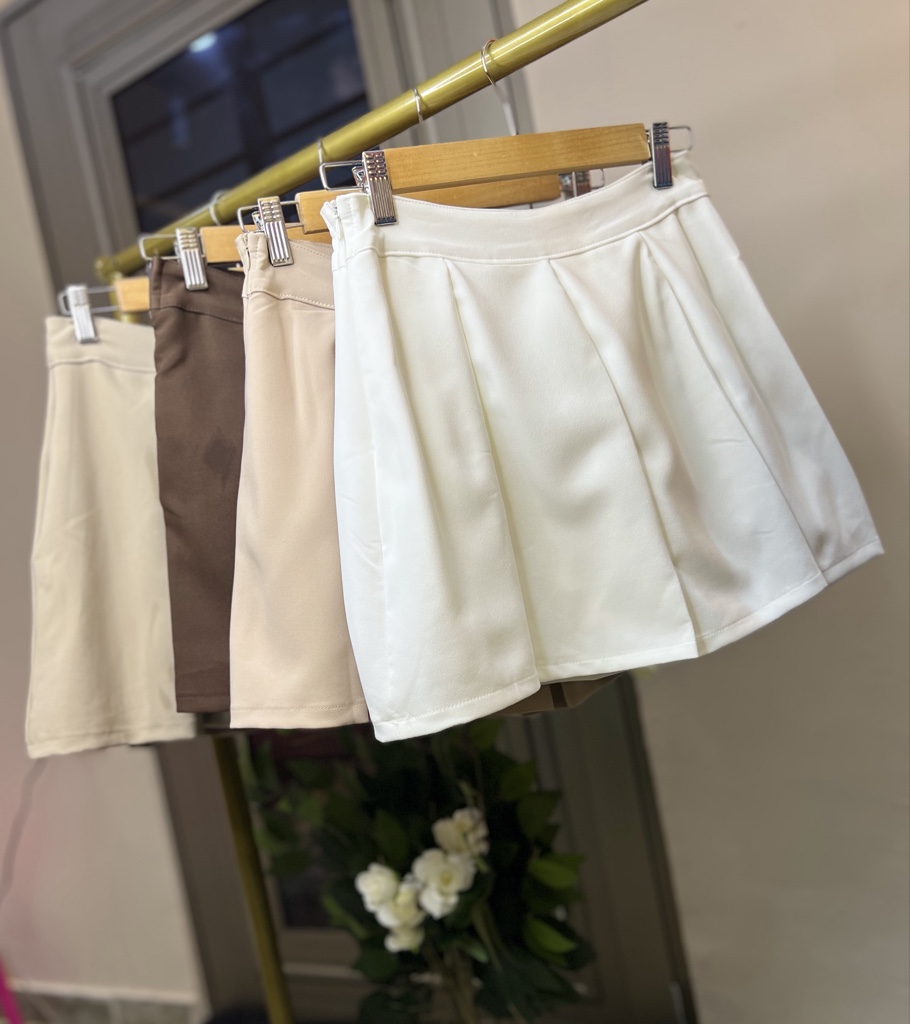Falda short tela
