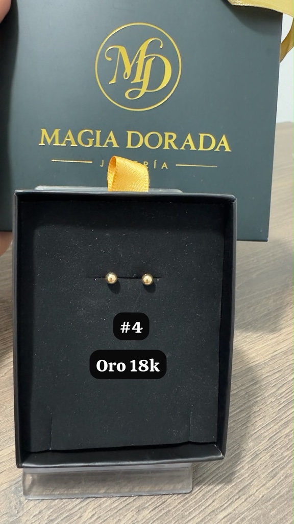 Topos lisos #4 oro 18K