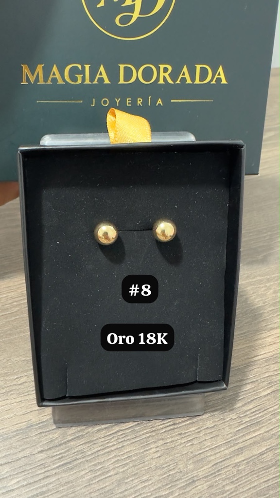 Topos lisos #8 Oro 18k