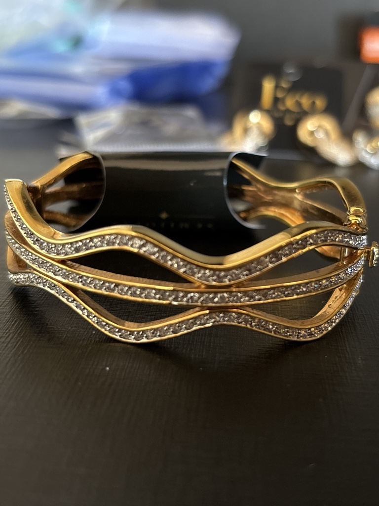 Bracelete ondas 18k