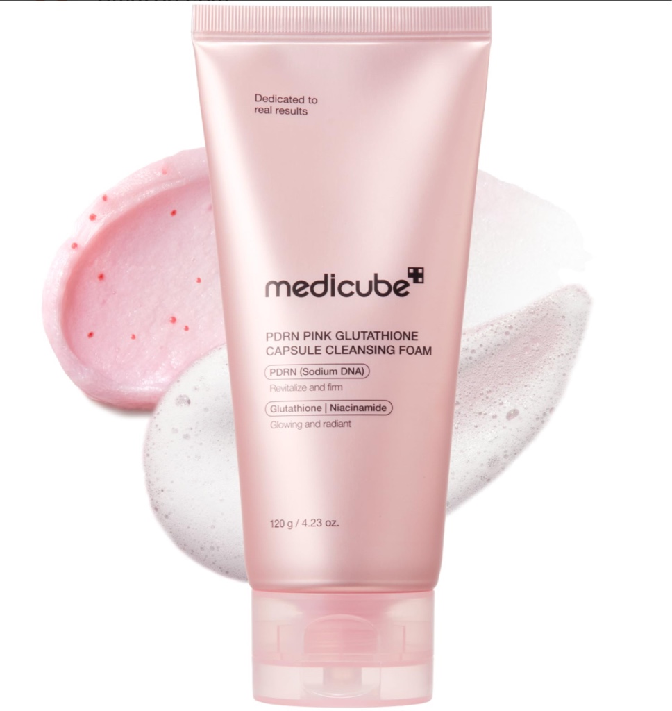 PDRN Pink Glutathione Capsule Cleansing Foam