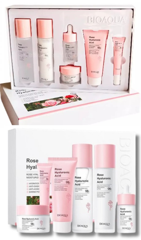 KIT DE LUJO ROSAS Y ACIDO HIALURONICO BIOAQUA