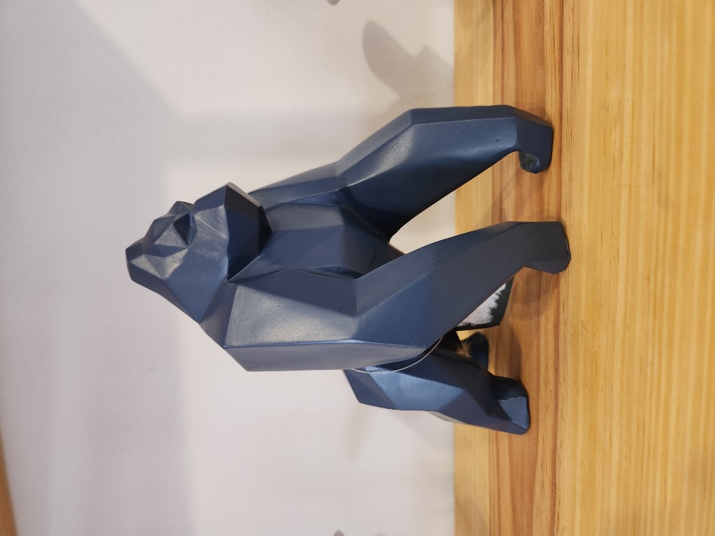 GORILLA ORIGAMI AZUL, A19 CM