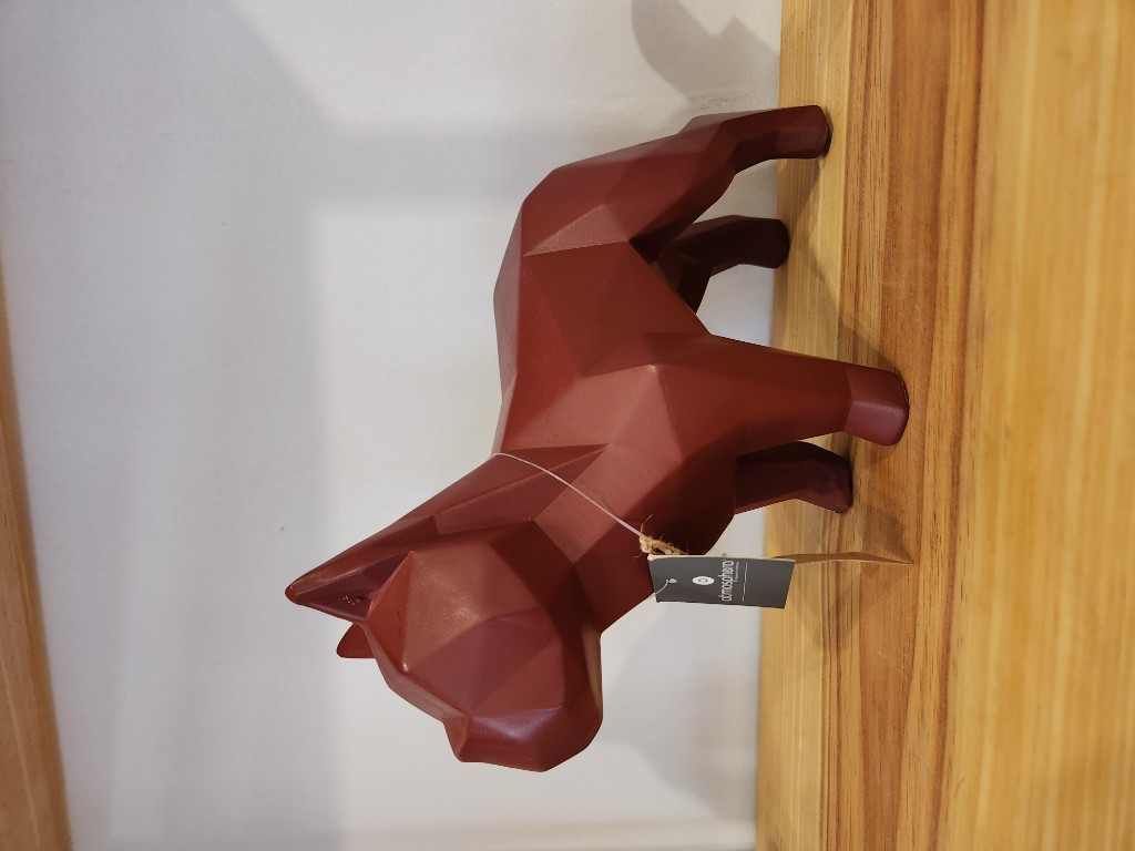 PERRO ORIGAMI ROJO