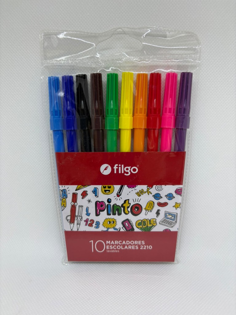 Marcador Escolar Filgo Fina x 10 u.