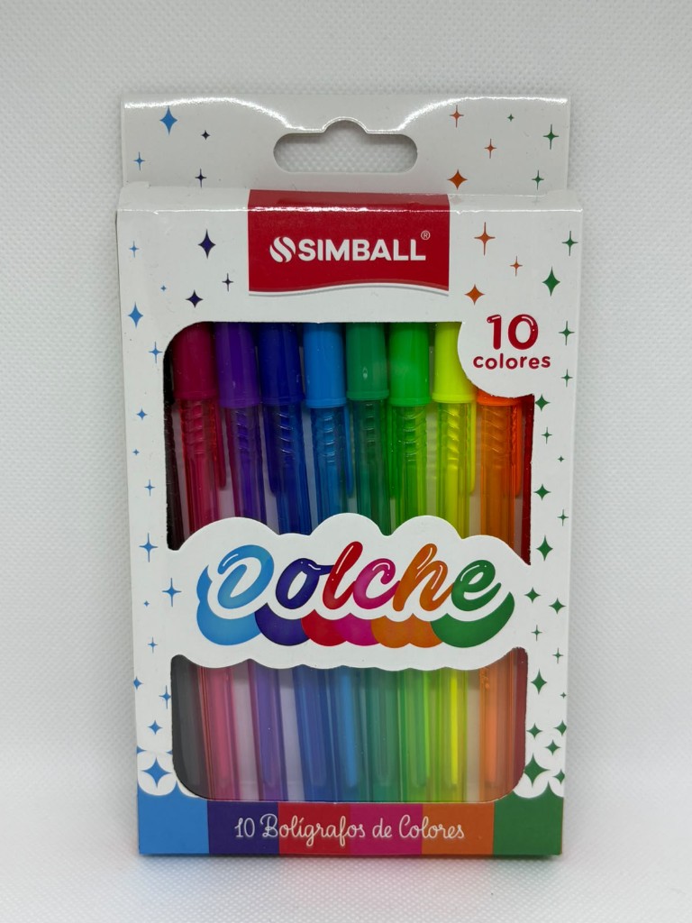 Bolígrafo Simbal Color Dolche x 10 u