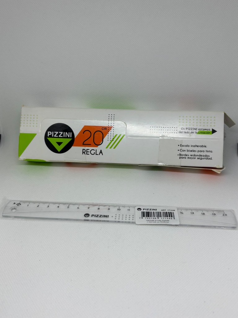 Regla Pizzini 20 cm Transparente