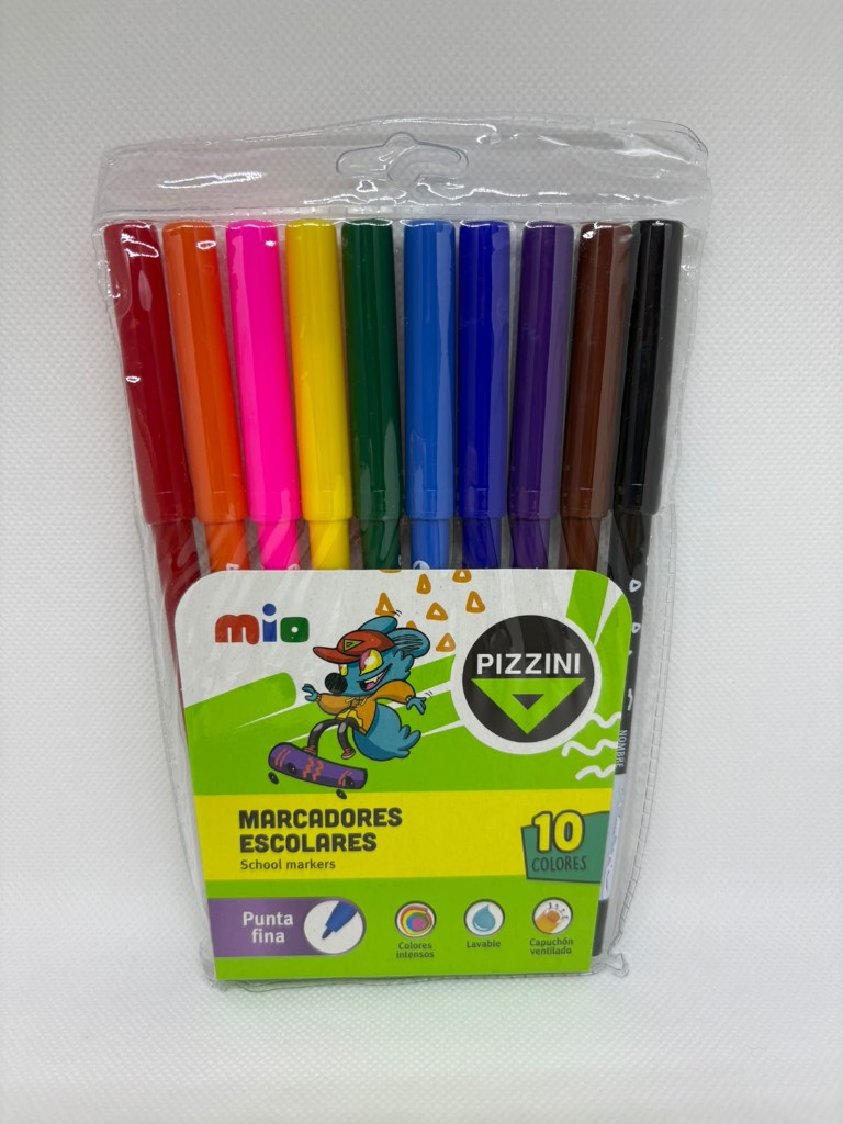 Marcador Escolar Pizzini x 10 u.