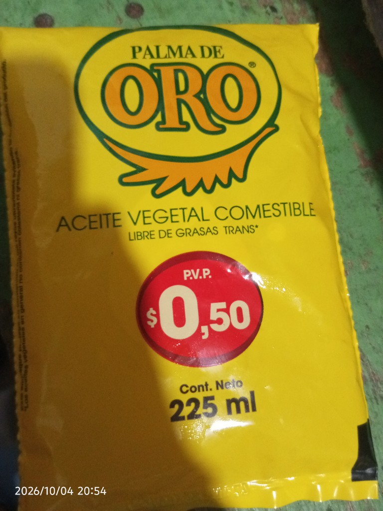 Aceite palma de oro