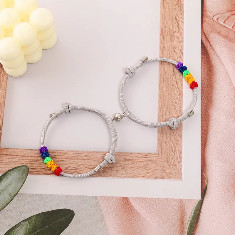 Pulsera para pareja con cordón