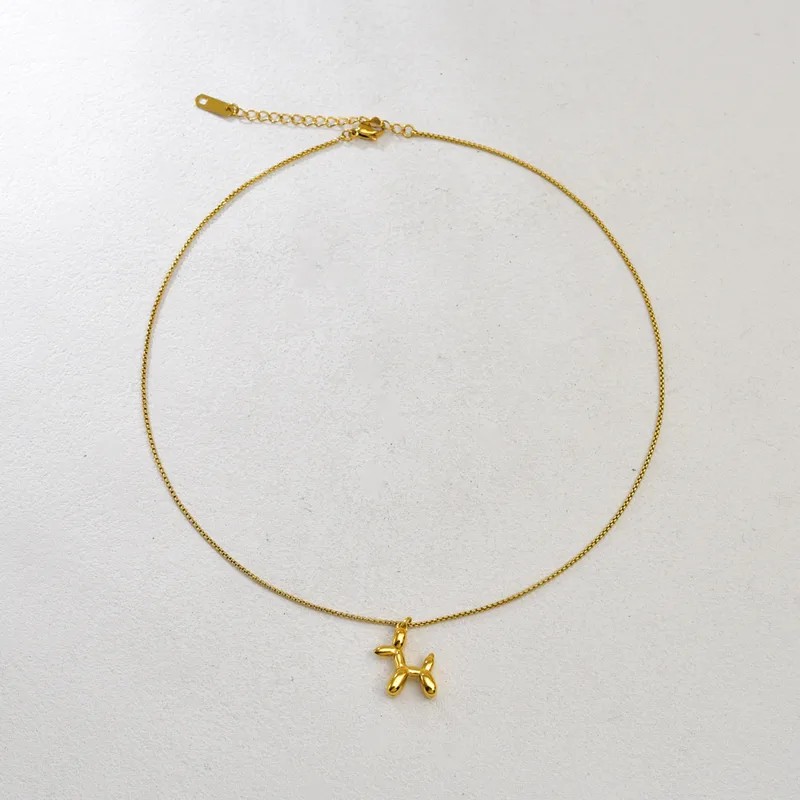Cadena con dije de perrito acero inoxidable