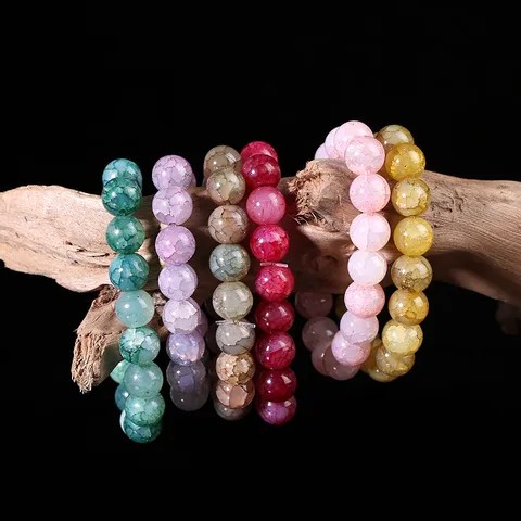 Pulsera de cuentas grises y amarillas