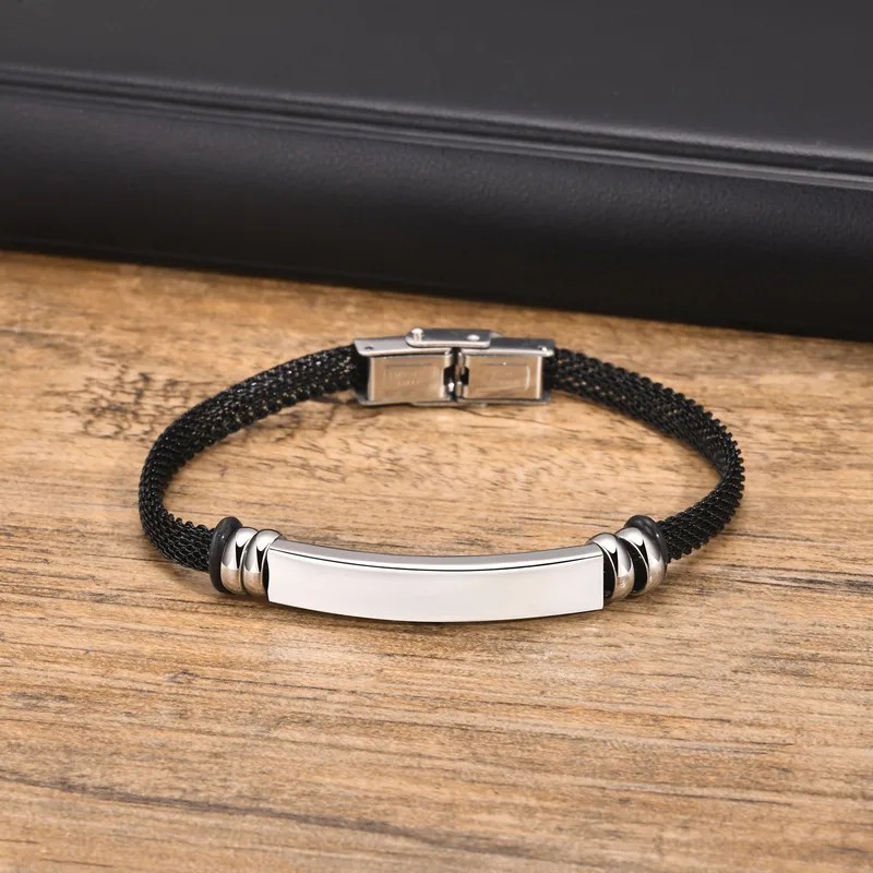 Pulsera esclava para caballero en acero inoxidable