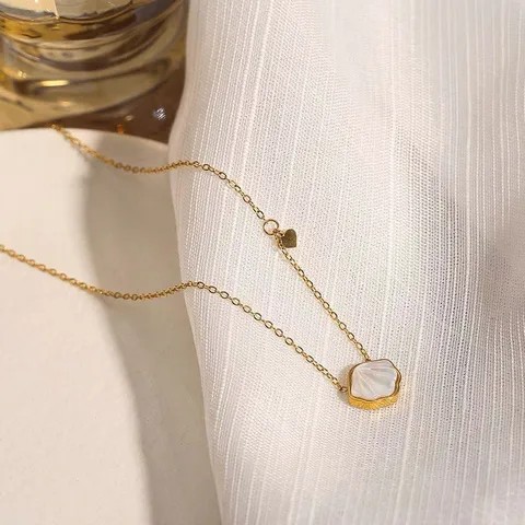 Cadena con dije de concha marina