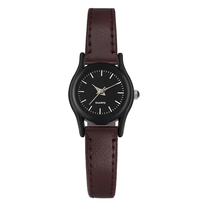 Reloj estilo casual de correa fina  marrón unisex