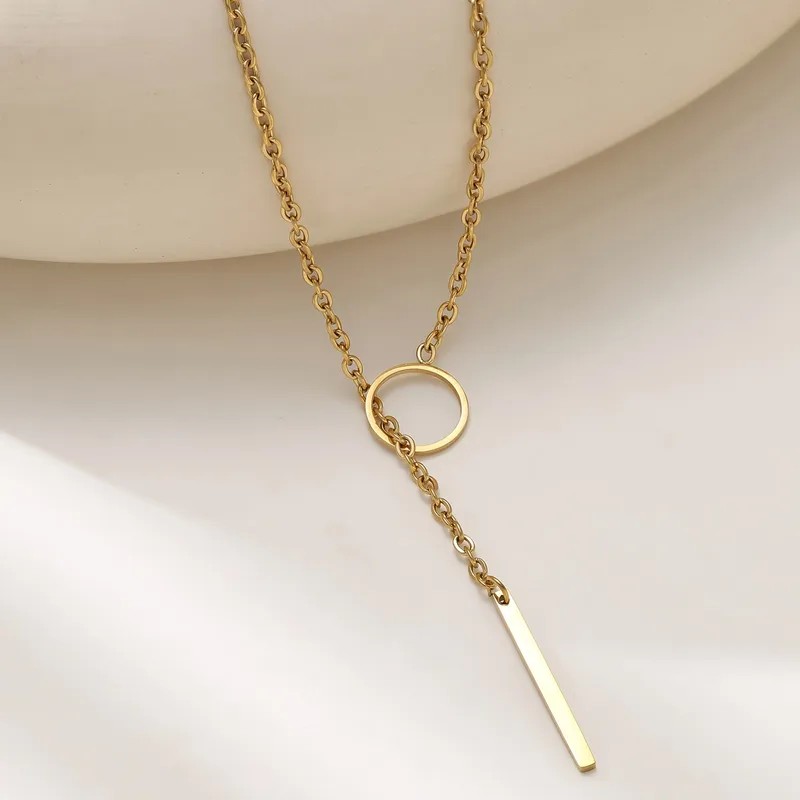 Cadena ajustable con dije de palito