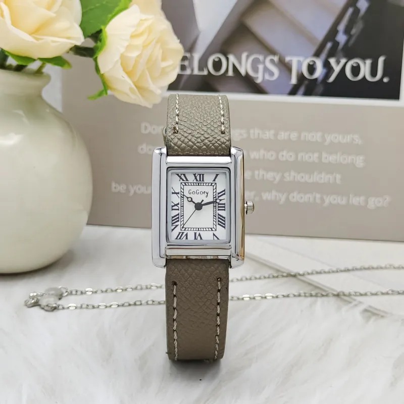 Reloj de correa gris dama