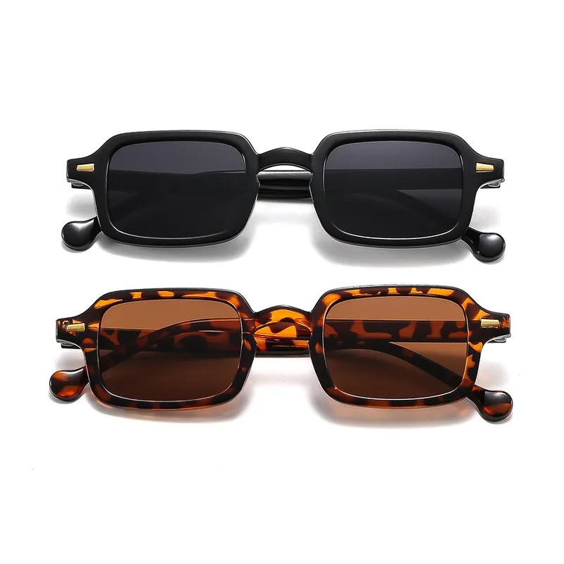 Lentes de sol estilo casual con montura de leopardo